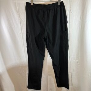 New York Laundry Medics Black Cargo Scrub Pants Women's Elastic Waist Large